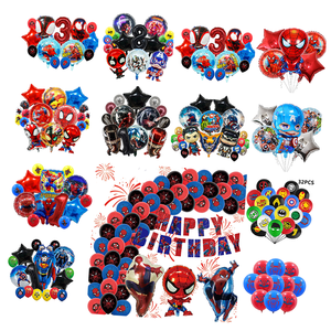 Nouveau super-héros dessin animé <span class=keywords><strong>film</strong></span> Anime personnage Spiderman feuille hélium Latex ballon ensembles pour enfants joyeux anniversaire fête fournitures - Product Image 1