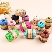 Vente en gros de ficelle en jute naturelle de 2 mm, corde pour mariage, Noël, festival, emballage de cadeaux, emballage, bricolage, décoration