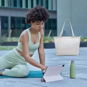 Gran oferta, nuevo logotipo personalizado colorido, deportes, fitness, 100%, material de lona, bolsa de transporte para esterilla de yoga con soporte para esterilla de yoga