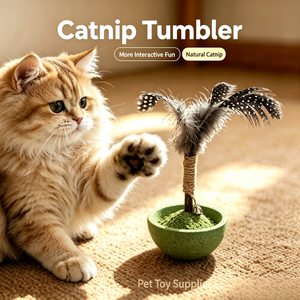 Natural Catnip Tumbler Cat <strong>Toy</strong> with Feather &amp; Bell Interactive Self Amusement Pet <strong>Toy</strong> Durable <strong>Kitten</strong> Playing <strong>Toy</strong> <strong>for</strong> Indoor Cats - Product Image 4