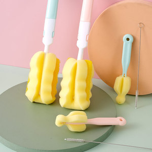 Ensemble de brosses à biberons en éponge, 3 pièces, nettoyeur de tasses, tétines et pailles détachable, pour biberons et tasses isothermes - Product Image 2