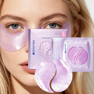 Vente en gros de masques pour les yeux hydratants, raffermissants et lissants au collagène, naturels, végétaliens, apaisants, à la rose rafraîchissante, patchs hydratants pour le contour des yeux - Product Image 1