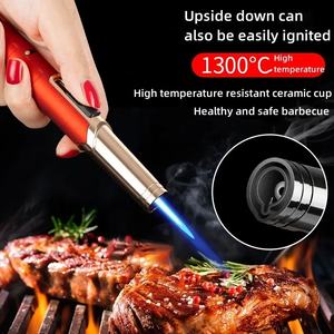 Vente en gros Logo personnalisé <span class=keywords><strong>Chalumeau</strong></span> bleu coupe-vent <span class=keywords><strong>Cuisine</strong></span> BBQ Flamme Unique Butane Rechargeable Cigare Torche Fire Jet Gun Briquet à <span class=keywords><strong>gaz</strong></span> - Product Image 3