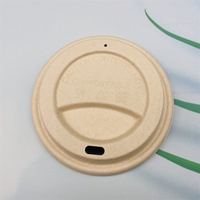 Couvre-tasses jetables en bagasse de canne à sucre 80/90 mm, écologiques, pour tasses à café