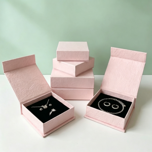 Caja Magnética con Tapa Abatible, Hecha a Mano, con Papel Texturizado, para Anillos, Colgantes y Collares, Ecológica, con Logotipo Personalizado del Fabricante - Product Image 4