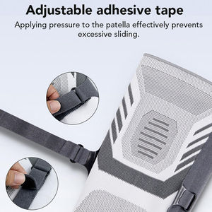 Genouillère respirante en tissu 3D avec stabilisateur antidérapant en silicone pour le soulagement des douleurs articulaires et la rééducation de l'arthrite - Product Image 3