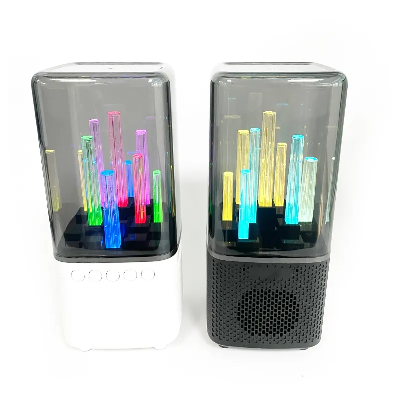 2023 Latest 8 Modes Colorful RGB LED Light Wireless TWS Speaker Couplet Portable Outdoor Bluetooth 15 Meter Hands-free Speaker