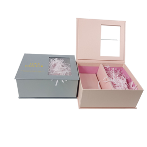 Le coppie personalizzate all'ingrosso favoriscono la confezione <span class=keywords><strong>regalo</strong></span> giocattoli di profumo di lusso candela di fiori scatola di carta cosmetica con finestra in PVC trasparente - Product Image 2