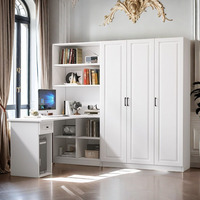 Bureau d'ordinateur pour étudiant au design moderne et simple, bureau d'angle intégré avec étagère pour une utilisation à domicile