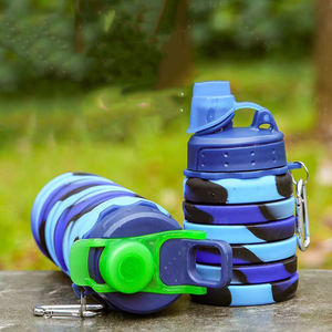 Bouteille d'eau pliable en silicone écologique IStapromo Gifts 500 ml pour le sport, la gym, le camping et les voyages - Product Image 1