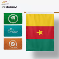 Drapeau du Cameroun en polyester 3x5 pieds pour la Journée Nationale, idéal pour les supporters des matchs sportifs