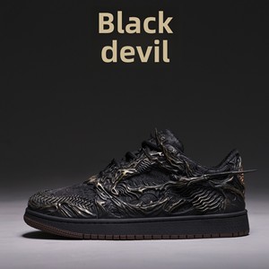 Wukong Black Demon Bestseller transfrontalier Baskets à lacets pour hommes de style chinois 2026 en tissu léger avec semelle en caoutchouc rehaussante - Product Image 3