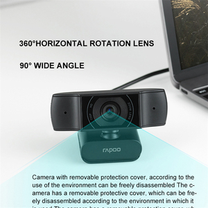 Rapoo c200s Ban Đầu 720P Cuộc Họp Trực Tiếp USB Văn Phòng Mic Miễn Phí Điều Khiển Máy Ảnh HD Webcam Có Thể Tháo Rời Bìa Cho <span class=keywords><strong>PC</strong></span> - Product Image 3