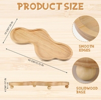 Plateau nuage moderne en bois à un niveau pour la décoration intérieure Plateau de présentation de bijoux en gros personnalisé avec technique de laque