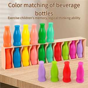 <span class=keywords><strong>Juego</strong></span> de emparejar botellas coloridas - Juguete de entrenamiento de memoria para la educación temprana de los niños - Product Image 2