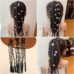 En gros, accessoires capillaires pour filles : extensions de perruque, tresses, bandeaux et coiffes pour queue de cheval, avec décorations fleur pentagramme, style 'Sweet Cool' et tresses 'Boxing Braid' - Product Image 2