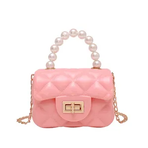 Low Price Jelly Purse Candy Color Crossbody Hand Bags Handbags New Fashion Design Mini Korean PVC Bag For Girls