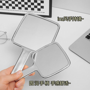 Handheld Makeup Mirror Colored Lens Small Size Large Size Student Dormitory Use - Product Image 3