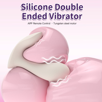 Vibrateur portable à double stimulation G-Spot avec télécommande APP, 9 fréquences, étanche IPX6, en silicone, pour femmes.