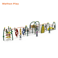 Structure de jeu d'extérieur Wathen de haute qualité pour enfants, avec filet de corde et cadre d'escalade, pour 5-12 ans, équipement de jeu de plein air pour 10 enfants