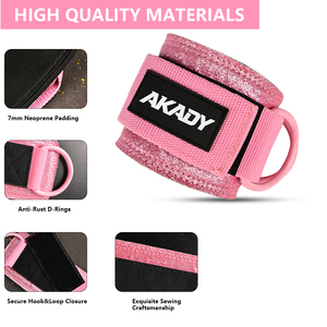 Cinturino per caviglia in neoprene da 7 mm per macchina a cavi, per allenamento gambe inferiori, glutei, fianchi, abduttori, <span class=keywords><strong>esercizi</strong></span> a casa - Product Image 3