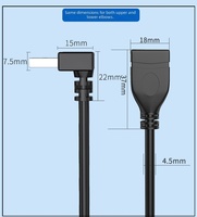Kabel Pendek USB 2.0 Male to Female dengan Desain 90 Derajat untuk Transfer Data 480mbps di Ruang Sempit & Layar yang Dipasang di Dinding