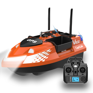 <span class=keywords><strong>Barco</strong></span> Cebador para Pesca Flytec V802/V802 PRO, Versión Rusa, 500M, 3KG, Negro/Naranja, con 4 Silos - Product Image 5