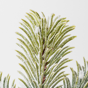 Arbre de Noël de table de givre de brosse d'importation de Co-Arts avec la base rouge de sac de toile de jute - Product Image 3