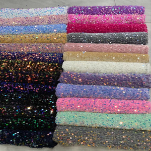 Tela bordada con lentejuelas de 3mm de fábrica de origen chino, Fondo de felpa, cifrado iridiscente reflectante, accesorios textiles <span class=keywords><strong>para</strong></span> el hogar - Product Image 5