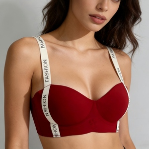 Reggiseno bandeau alla moda da donna - Reggiseno senza cuciture <span class=keywords><strong>con</strong></span> <span class=keywords><strong>ferretto</strong></span> e imbottitura spessa per feste/uso quotidiano - Product Image 4
