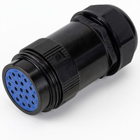 Connecteur Socapex 19 broches à montage sur panneau, plaqué or, étanche, mâle/femelle, IP67, prise électrique, alimentation pour éclairage de scène