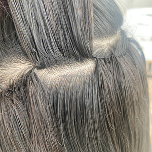 最新2024年フェザーヘアエクステ100%手植えウェフト人毛エクステIF3フェザーウェフトヘアエクステH6 - Product Image 5