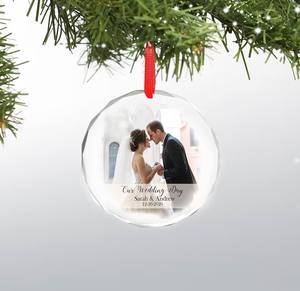 Schöne Geschenkboxen Verpackung Schlichte Weihnachtsbaum-Dekorative Glas-Blanko-Kugeln - Product Image 3