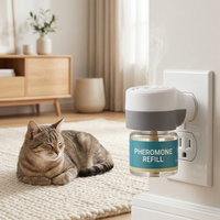 Diffuseur apaisant pour animaux de compagnie, type plug-in, kit de diffuseur apaisant pour chats et chiens, pour soulager l'anxiété des chiens et des chats, cible les tiques