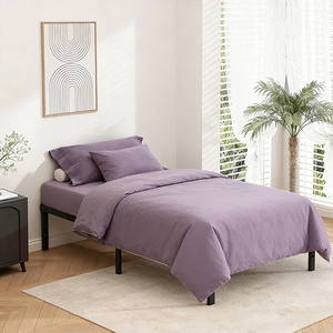 Easy Assembly Metal <strong>Bed</strong> With Noise Full Platform <strong>Bed</strong> Frame No Box Spring Needed Flat Pack Metal <strong>Bed</strong> <strong>Underbed</strong> Storage - Product Image 6