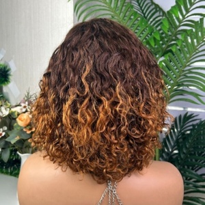 Perruque à franges ondulées de haute qualité à prix de gros, 100% cheveux humains - Product Image 2