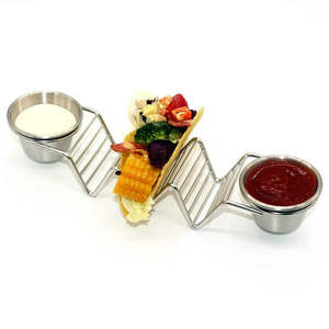 Grosir Upgrade Meksiko Taco Shell Stand Up Taco holder dengan <span class=keywords><strong>2</strong></span> cangkir - Product Image 2