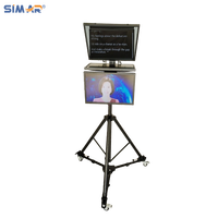 Konferensi Wawancara Teleprompter Layar Ganda 20 Inci Kaca Optik HD Kontrol APP Kelas Komersial Pemasok OEM Kustom