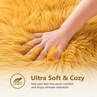 Tapis moderne en fausse fourrure ultra douce, style peau de mouton, shaggy, écologique et adapté aux animaux domestiques, pour chambre, canapé, chaise, chambre d'enfant