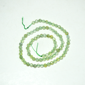 2025 cuentas de Prehnita de 4mm, cuentas de cristal verde redondas facetadas sueltas, venta al por mayor para hacer joyas DIY, piedras de energía curativa - Product Image 1