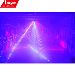Dmx512 Disco ánh sáng laser với 6 mắt Chùm quét hệ thống âm thanh kích hoạt trắng LED nguồn ánh sáng IP65 đánh giá - Product Image 4
