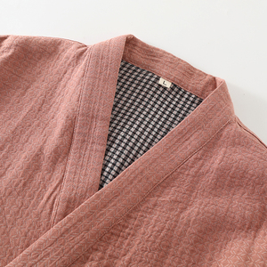 批发日本和服睡衣套装纯棉v领夏秋女式睡衣套装 - Product Image 4