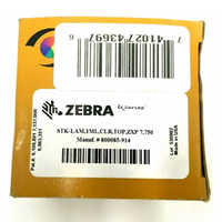 Film de plastification transparent Zebra 800085-914 de 1,0 mil pour imprimante de cartes d'identité Zebra ZXP Série 7