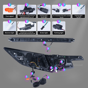 ไฟท้าย LED <span class=keywords><strong>ราคา</strong></span>โรงงาน สำหรับ Honda <span class=keywords><strong>Civic</strong></span> รุ่นที่ 11 สำหรับ <span class=keywords><strong>Hatchback</strong></span> Type-R ปี <span class=keywords><strong>2022</strong></span>+ กันน้ำ IP67 พร้อมไฟเลี้ยวแบบ Sequential - Product Image 5