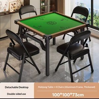 Fabricant direct : Table compacte double usage Mahjong et table à manger avec panneau pliable à manivelle