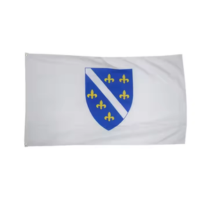 3x5 FT 100% Poliéster Impresión digital 1992-1998 Bandera antigua de <span class=keywords><strong>Bosnia</strong></span> Bandera de <span class=keywords><strong>Bosnia</strong></span> y Herzegovina - Product Image 2