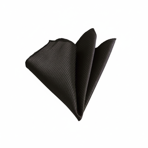 Black Self-Striped Jacquard Woven Neckerchief - Product Image 2