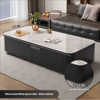 Ensemble de table basse en verre Starlight de style italien, meuble TV, écologique, durable, moderne, haut de gamme, meubles de salon, petit modèle