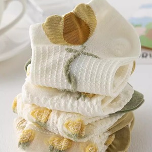 Women's Ankle Socks Polyester Cotton Blend Breathable Summer Style Low Cut Boat Socks Gradient Pattern Sweat Absorbing - Product Image 1