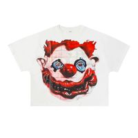 Haute qualité milliardaire hommes T-Shirt poids lourd plaine créateur de mode dessin animé Logo Streetwear courte longueur Clown imprimer